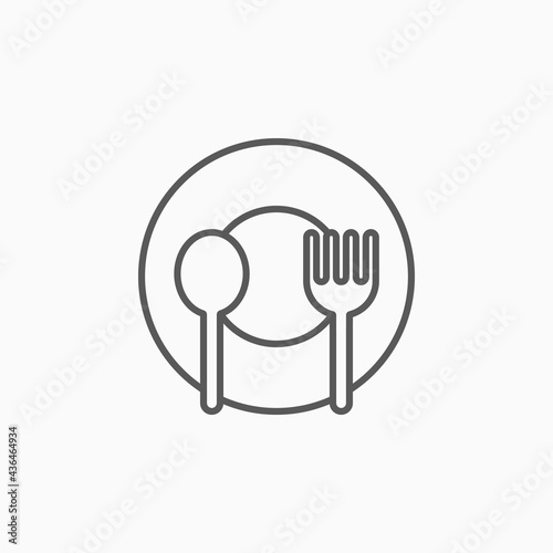 dinner icon, food vector, lunch illustration