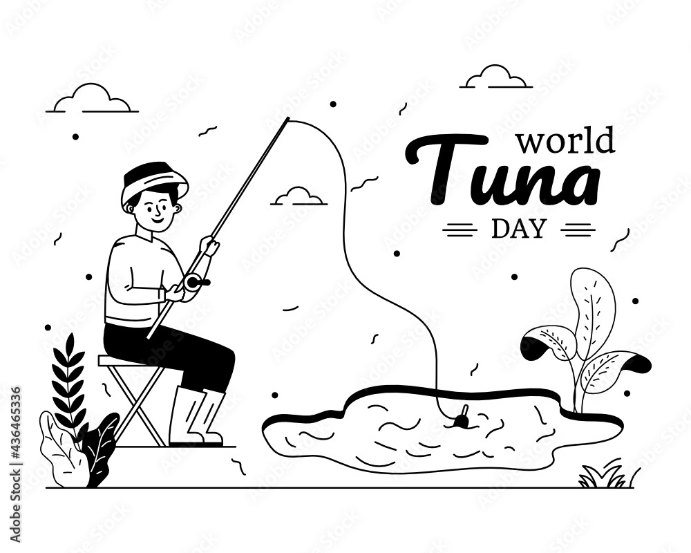 Naklejka premium World Tuna Day
