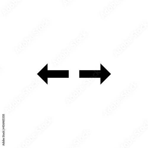 arrow to left and right icon, arrow vector