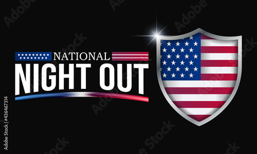 National Night out (NNO) is observed every year in August, it is an annual community building campaign that promotes police-community partnerships and neighborhood camaraderie. vector illustration