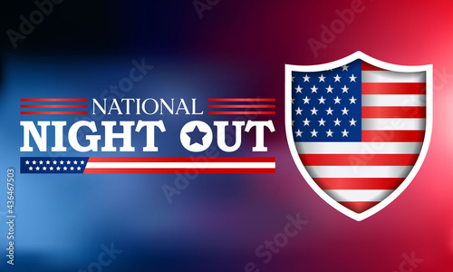 National Night out (NNO) is observed every year in August, it is an annual community building campaign that promotes police-community partnerships and neighborhood camaraderie. vector illustration