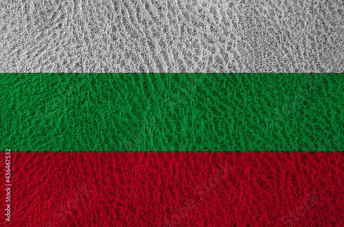 abstract leather texture with the flag
