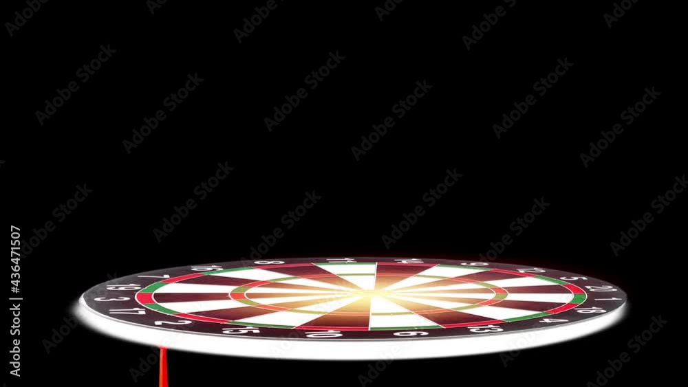 Success goals Targeting the business concept dartboard over black background. Businessman throwing red arrow dart to virtual target dart board.Targeting the business concept animation. Success goals Targeting the business concept dartboard over black background. Businessman throwing red arrow dart to virtual target dart board.Targeting the business concept animation.