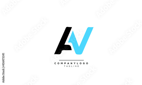 Alphabet letters Initials Monogram logo AV, AV INITIAL, AV letter