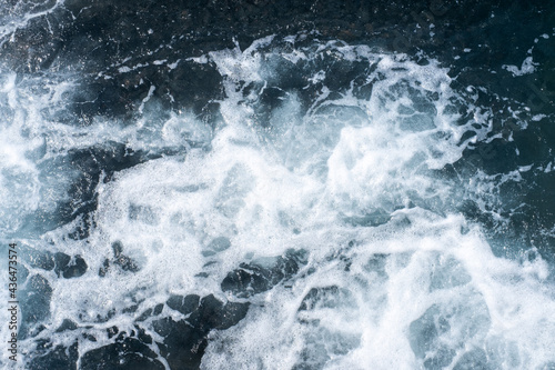 wave splash, top view