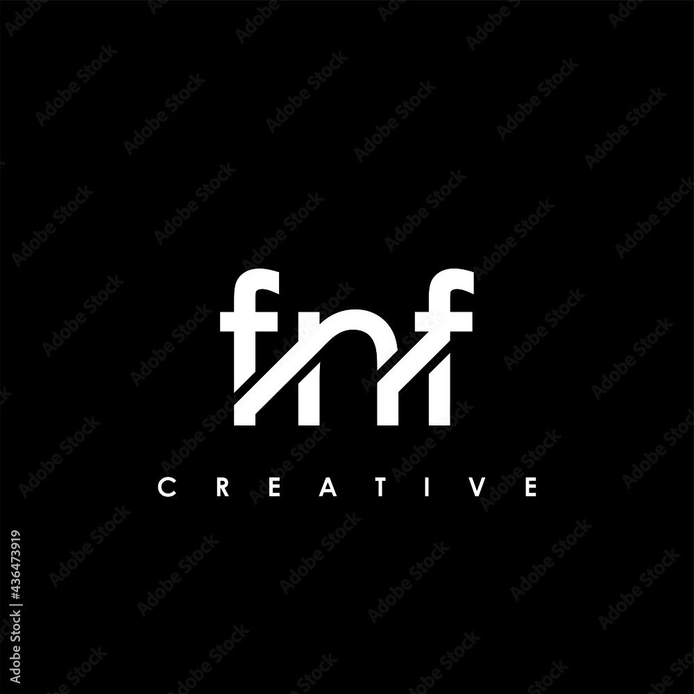 FNF Letter Initial Logo Design Template Vector Illustration