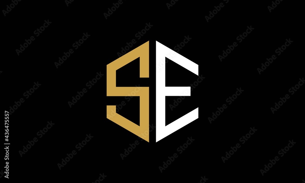 SE and ES or S and E Abstract Letter Mark Logo Template for Business SE and ES or S and E Abstract Letter Mark Logo Template for Business