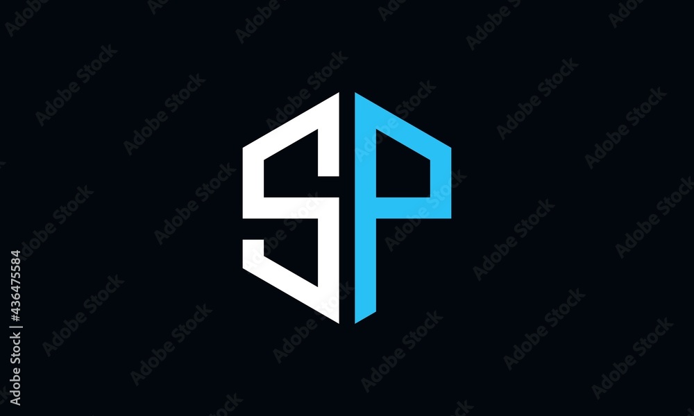 SP and PS or S and P Abstract Letter Mark Logo Template for Business SP and PS or S and P Abstract Letter Mark Logo Template for Business