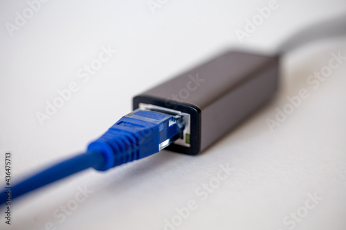 Ethernet laptop adapter - type C on a white background