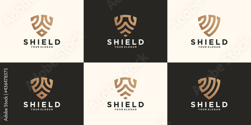 abstract shield logo collection