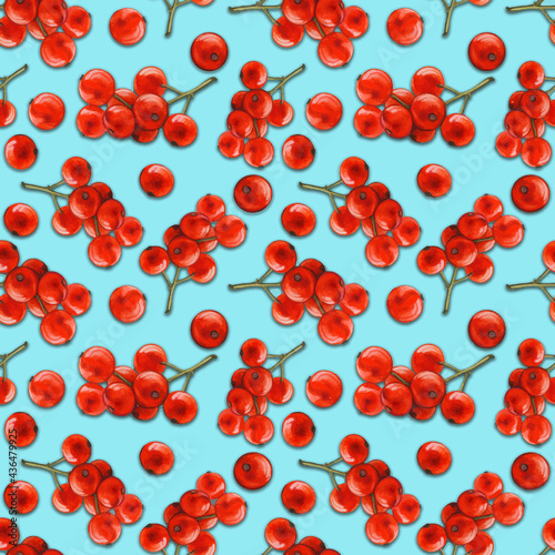 watercolor red currant pattern
