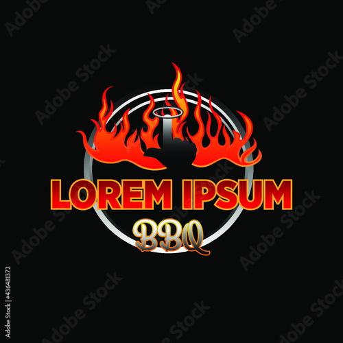 Illustration Vector graphic of barbeque restaurant