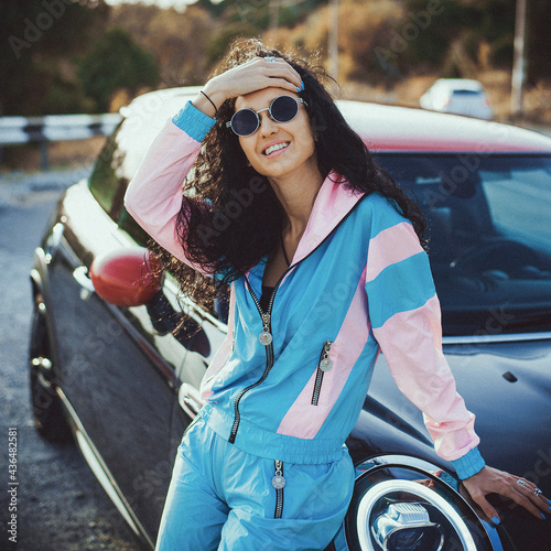 woman in a wheelchair car
