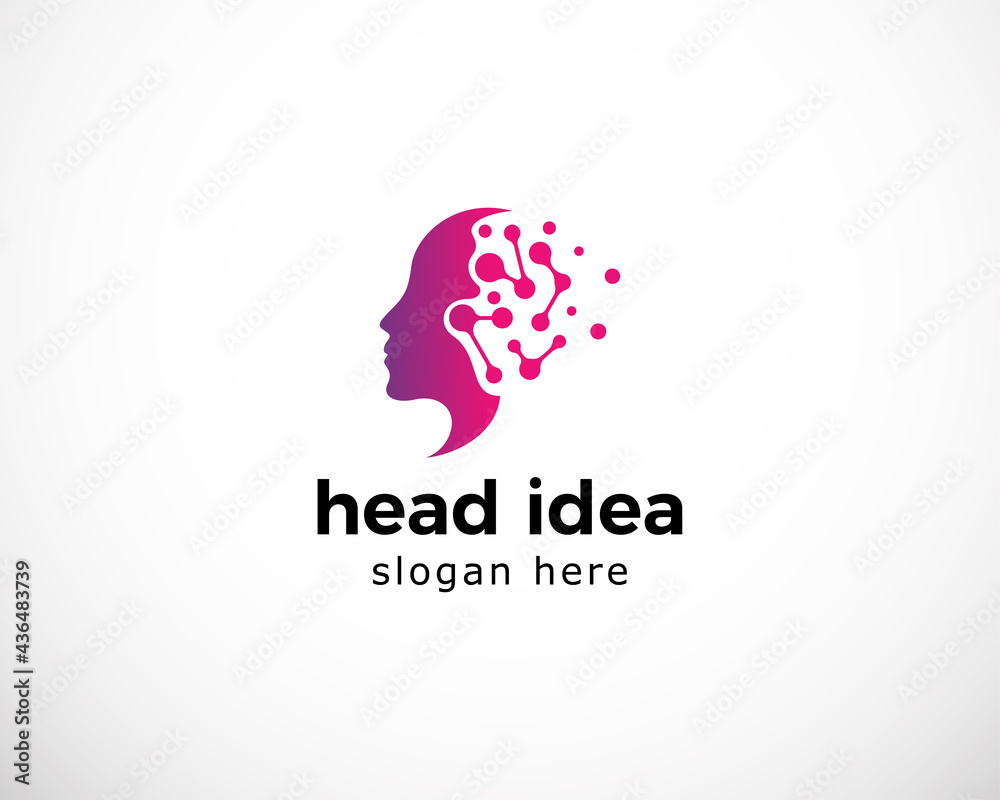 head idea logo creative idea technology digital design symbol head idea logo creative idea technology digital design symbol
