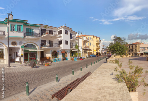 Fototapeta Naklejka Na Ścianę i Meble -  Street in the historic center of the city. Larnaca, Cyprus