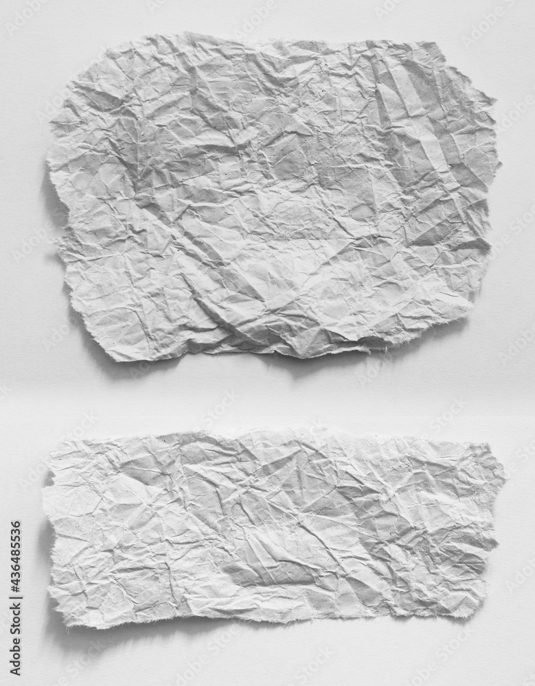Torn crumpled paper texture, copy space for advertising message. Torn crumpled paper texture, copy space for advertising message.