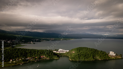 Aerial view of Zemplinska Sirava reservoir in Slovakia © Peter