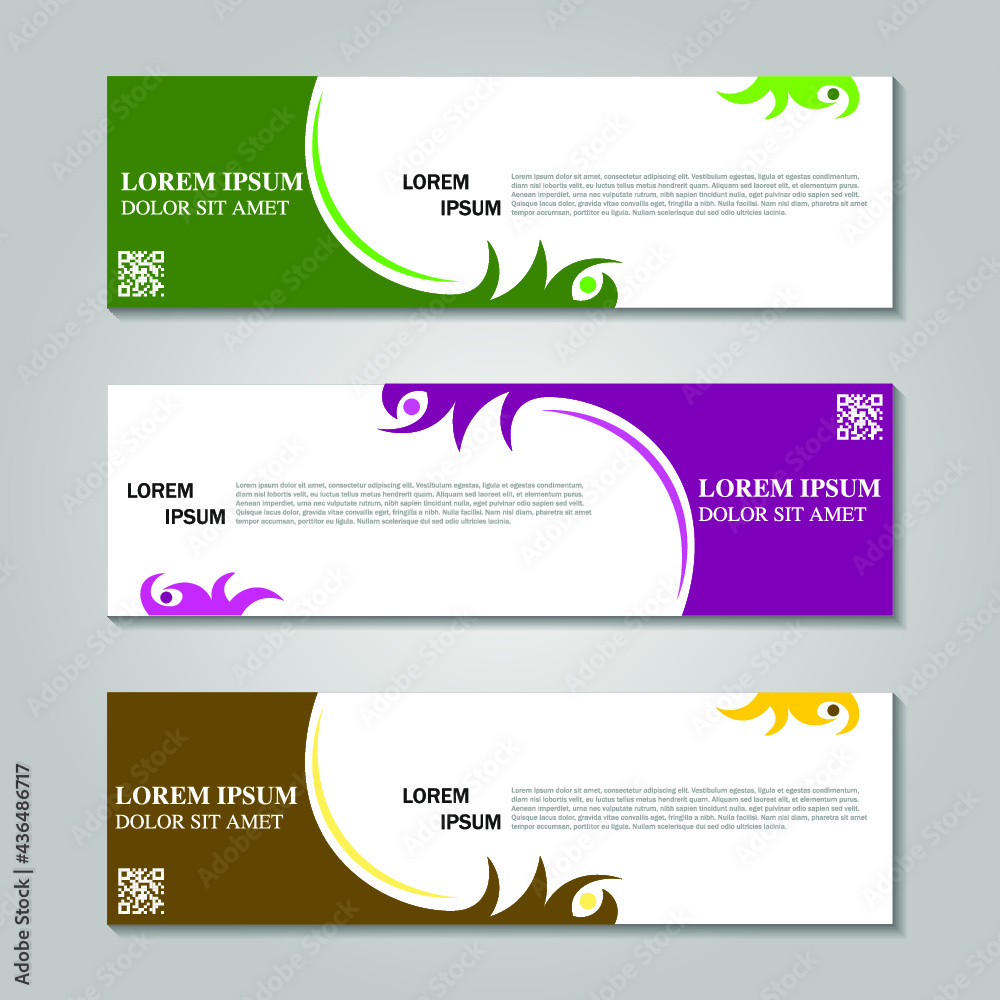 Vector abstract design banner template.