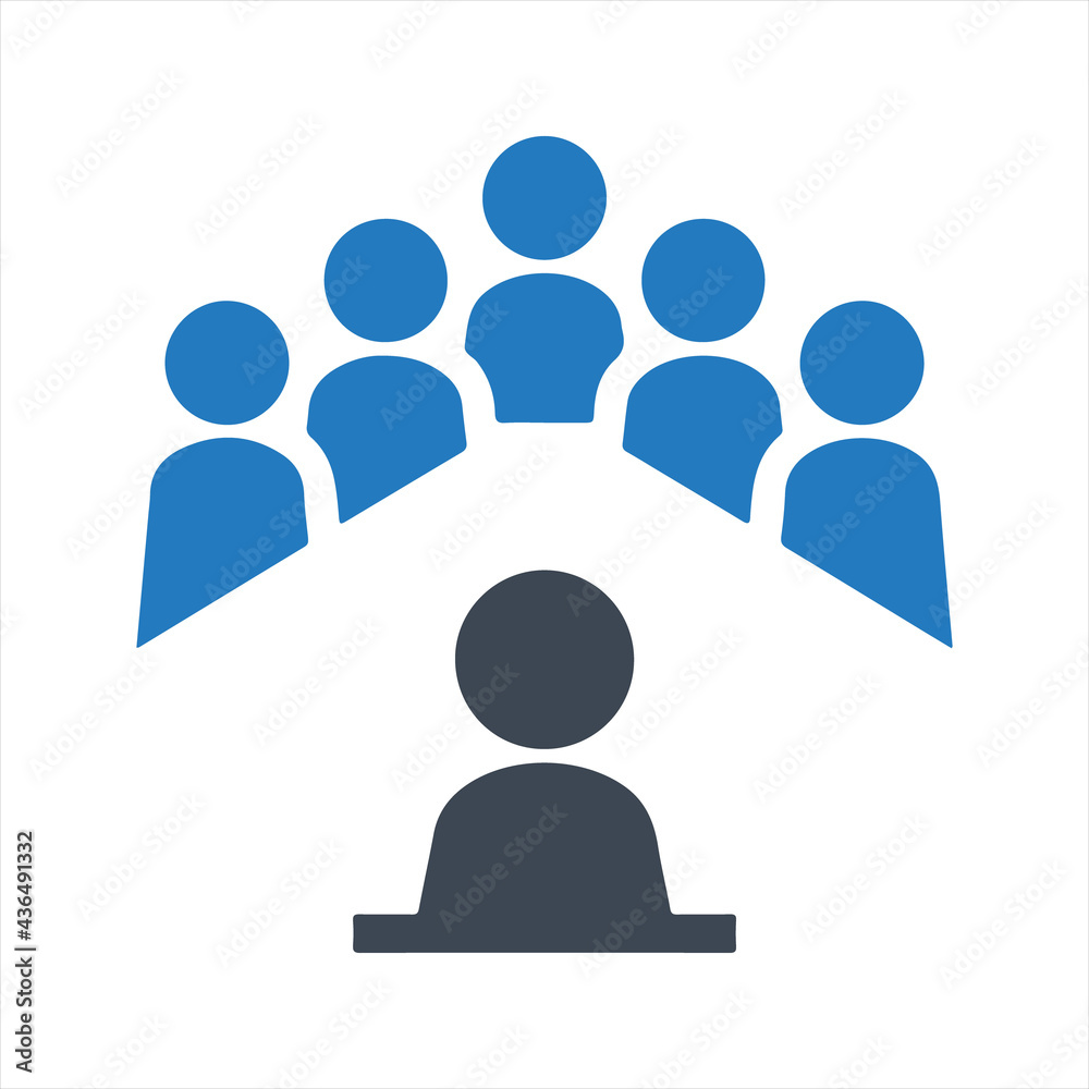 Leadership icon. business group icon, vector and glyph Leadership icon. business group icon, vector and glyph