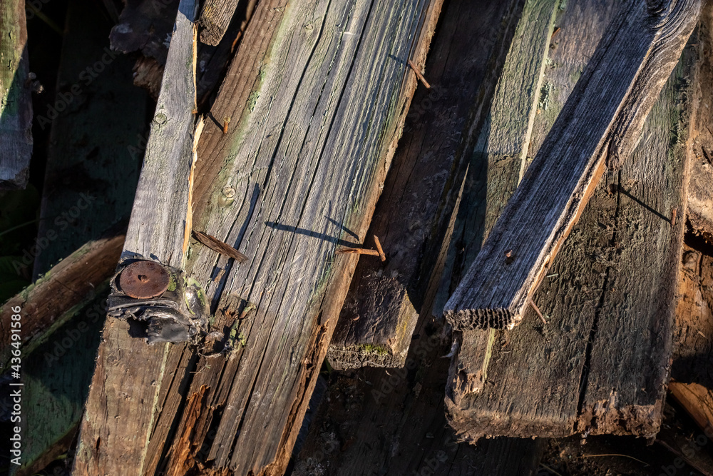 old boards with rusty nails sticking out old boards with rusty nails sticking out