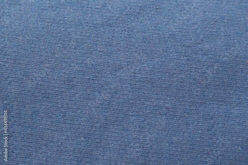 Blue fabric texture background. Textile background with copy space. Space for text.