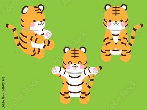 かわいい虎のベクターイラスト