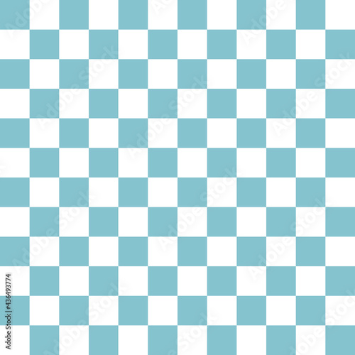 White and blue checkered pattern, square