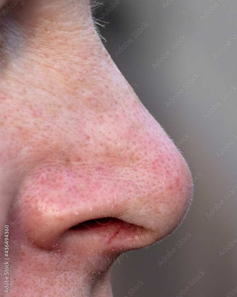 Fototapeta premium Close-up of a woman's nose.