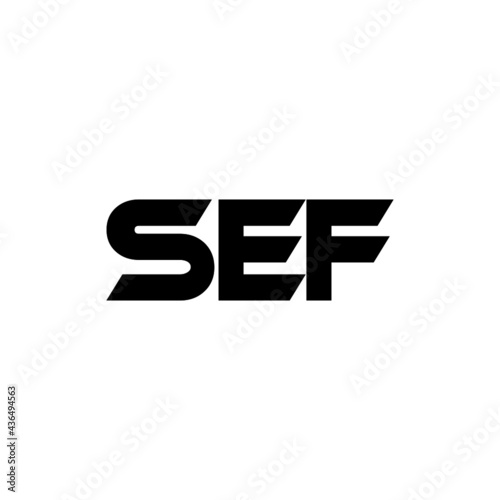 SEF letter logo design with white background in illustrator, vector logo modern alphabet font overlap style. calligraphy designs for logo, Poster, Invitation, etc.
 photo