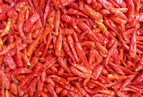 Abstract background image of red dried chili.