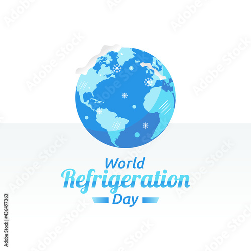 vector graphic of world refrigeration day good for world refrigeration day celebration. flat design. flyer design.flat illustration.