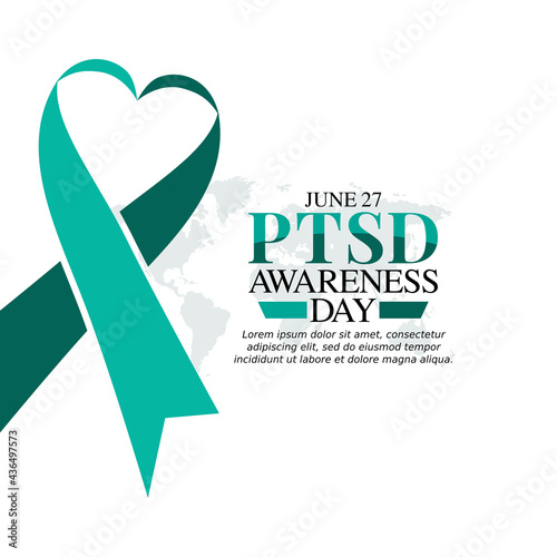 vector graphic of PTSD awareness day good for PTSD awareness day celebration. flat design. flyer design.flat illustration.