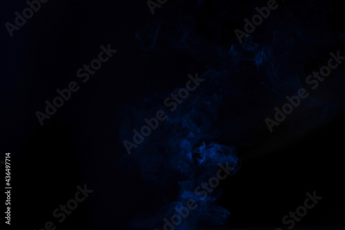 Blue and pink steam on a black background.