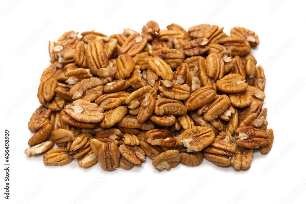 Pecan-nut isolated on white background. Pecan-nut isolated on white background.
