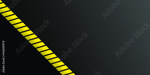 Abstract black background with yellow stripes. Flyer, banner, website or brochure vector illustration.