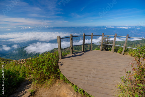 Walkway in the cliffs of Kew Mae Pan  The Doi Inthanon National Park in Chiang Mai  Thailand.