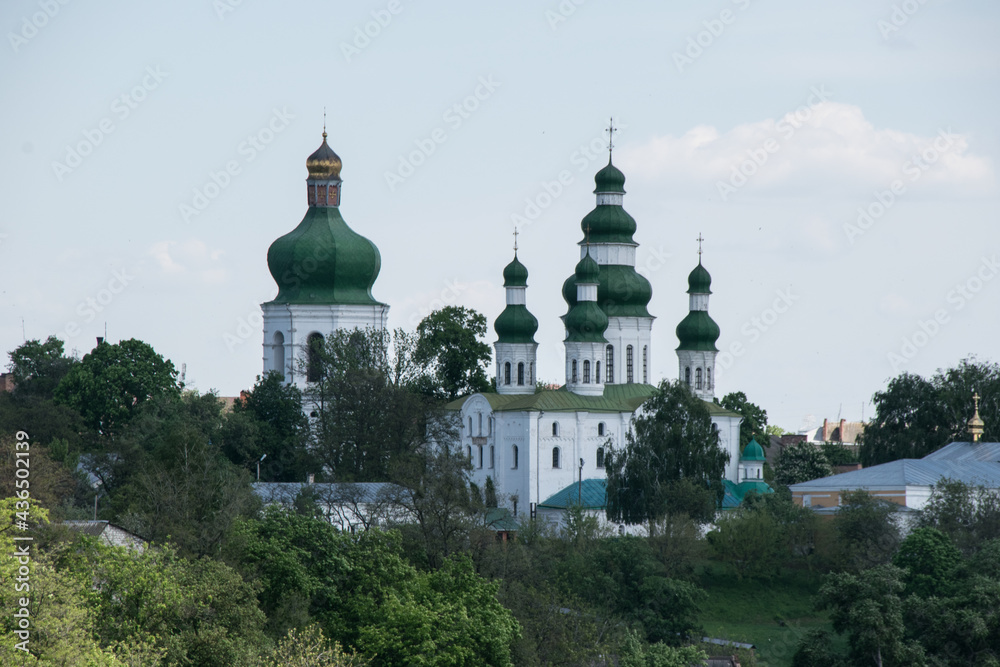 Landscape, a beautiful view of the Eletsky Assumption Convent in the city of Chernigov