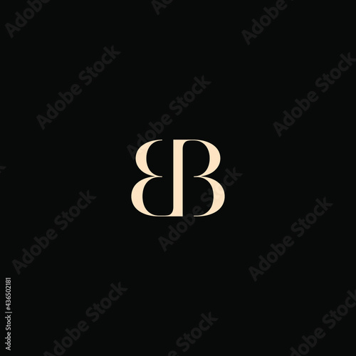 Flat logo design concept of letter B and B letter in high quality professional design that will print well across any print media
 photo