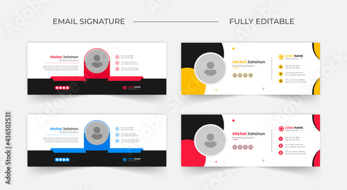 Modern Email signature template design, personal email signature templates, Email signature design ideas, outlook, professional email signature design, personal social media cover.
