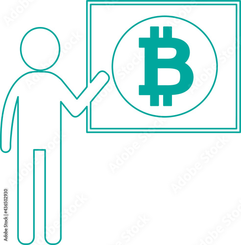 Bitcoin icon sign design