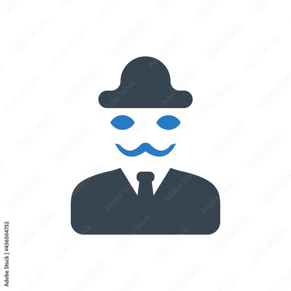 Crime hacker icon