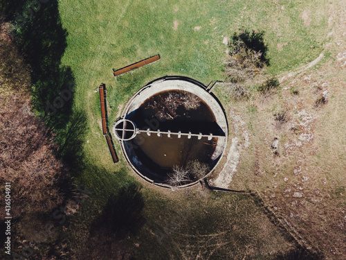 A view of the Technical Monument of the Serenyiho Cisterna on Plesivecka planina in Slovakia photo