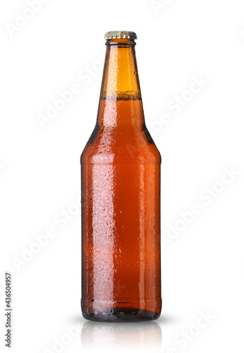 brown unlabeled beer bottle