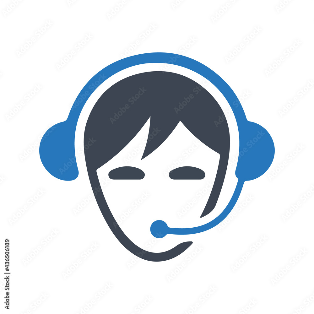 Customer service icon. Vector and glyph Customer service icon. Vector and glyph