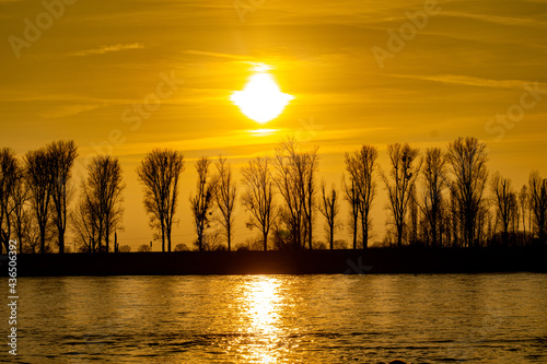 sunset on the lake