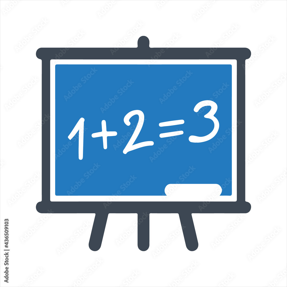 School learning icon. Vector and glyph School learning icon. Vector and glyph