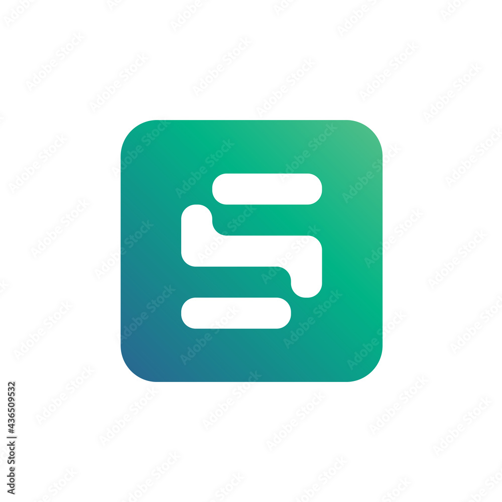Initial letter S logo icon, geometrical logomark design vector Initial letter S logo icon, geometrical logomark design vector