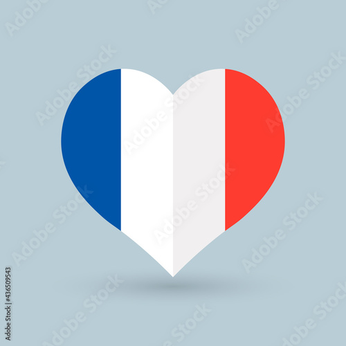 Heart symbol, French flag, vector illustration Free Download Heart symbol, French flag, vector illustration - GFXLoad
