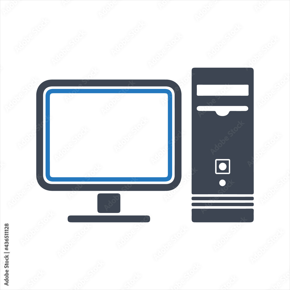 Desktop icon. Vector and glyph Desktop icon. Vector and glyph