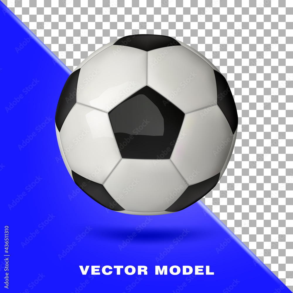 Soccer ball, football. Sports Equipment. 3D realistic vector illustration. Soccer ball, football. Sports Equipment. 3D realistic vector illustration.